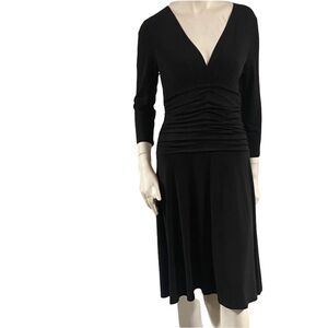 Max & Cleo  Black V-Neck Dress Size Small